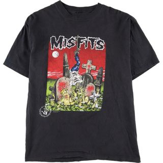 ジャイアント(Giant)の古着 90年代 GIANT MISFITS ミスフィッツ PUSHEAD パスヘッド バンドTシャツ バンT メンズL ヴィンテージ /eva001518(Tシャツ/カットソー(半袖/袖なし))