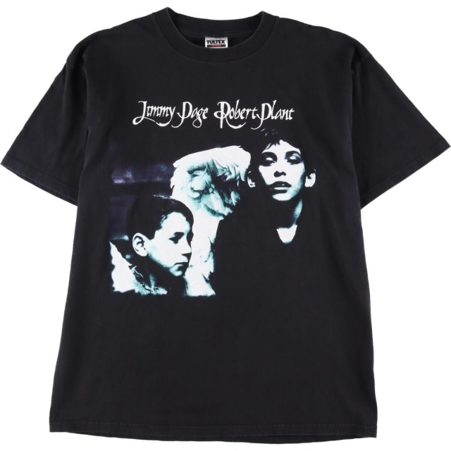 90年代 TULTEX JIMMY PAGE & ROBERT PLANT ジミーペイジ&ロバートプラント Walking Into Everywhere Tour '98 バンドTシャツ バンT メンズXL ヴィンテージ /eva001524