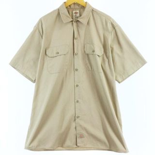 ディッキーズ(Dickies)の古着 ディッキーズ Dickies 半袖 ワークシャツ メンズXXL /eaa251463(シャツ)