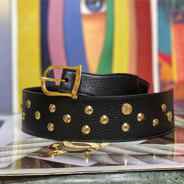 celine - 激レア 良品 VINTAGE OLD CELINE ウエストベルト スタッズ