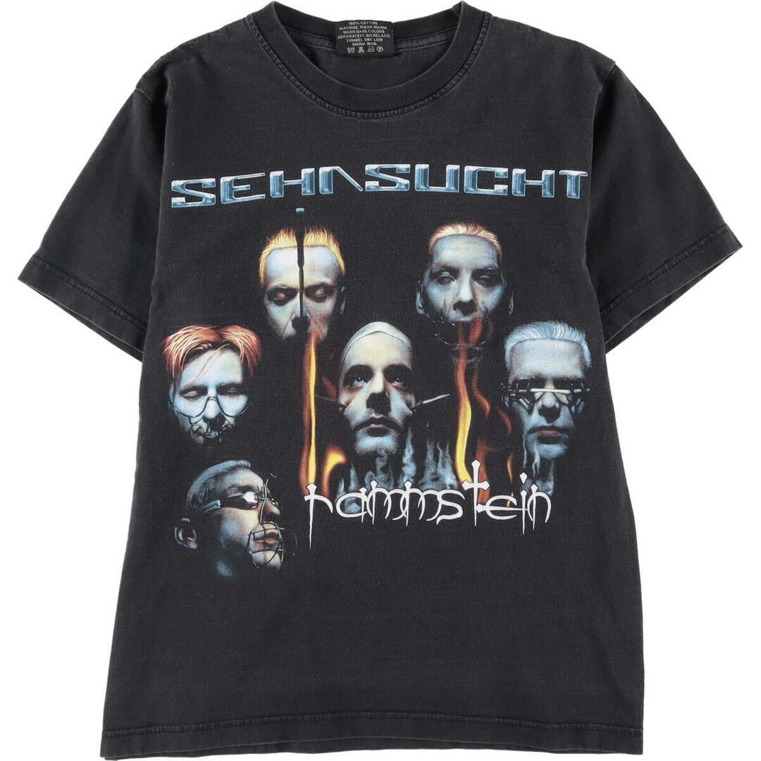 Sold Rock RAMMSTEIN ラムシュタイン SEHNSUCHT ゼーンズフト 両面プリント バンドTシャツ バンT USA製 メンズM /eaa258128