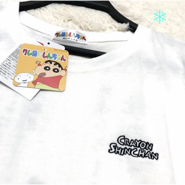 【新品】3L タグ付き クレヨンしんちゃん 野原ひろし Tシャツ 半袖 ホワイト レディースのトップス(Tシャツ(半袖/袖なし))の商品写真