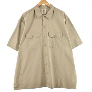 ディッキーズ(Dickies)の古着 ディッキーズ Dickies 半袖 ワークシャツ メンズXXL /eaa259030(シャツ)