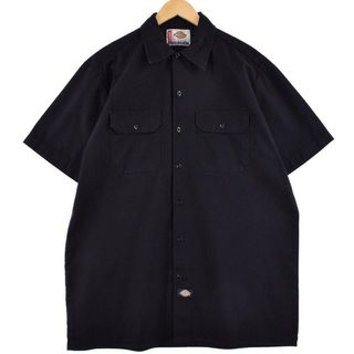 ディッキーズ(Dickies)の古着 ディッキーズ Dickies 半袖 ワークシャツ メンズL /eaa259103(シャツ)