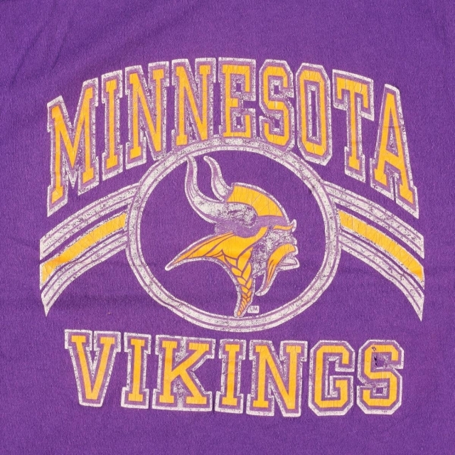 80年代 チャンピオン Champion トリコタグ NFL MINNESOTA VIKINGS ミネソタバイキングス プリントTシャツ USA製 メンズS ヴィンテージ /eaa319867