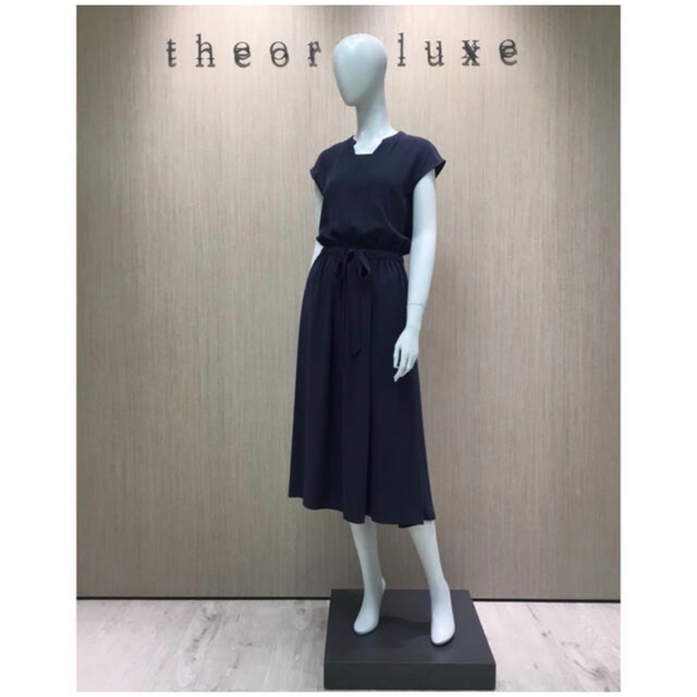 ワンピースTheory luxe 19ss ロングワンピース - ひざ丈ワンピース