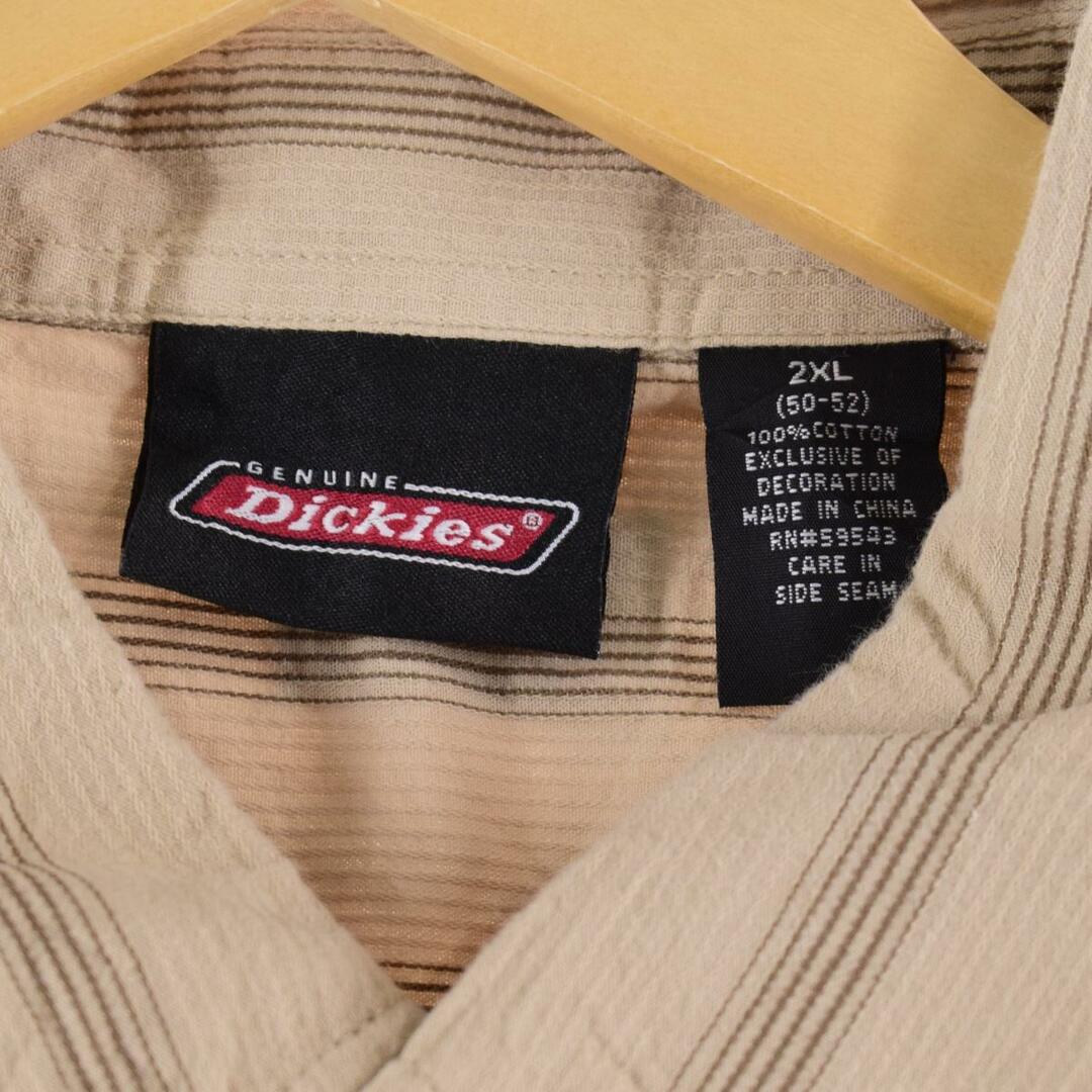 Dickies(ディッキーズ)の古着 ディッキーズ Dickies 半袖 コットン ストライプシャツ ボックスシャツ メンズXXL /eaa269282 メンズのトップス(シャツ)の商品写真