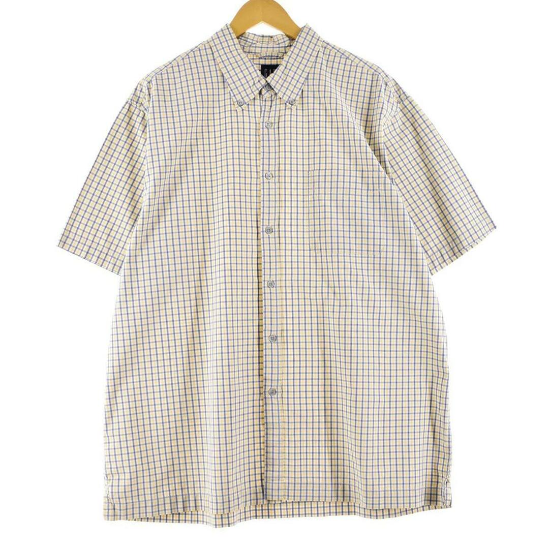 GAP(ギャップ)の古着 ギャップ GAP 半袖 ボタンダウンチェックシャツ メンズXL /eaa269254 メンズのトップス(シャツ)の商品写真