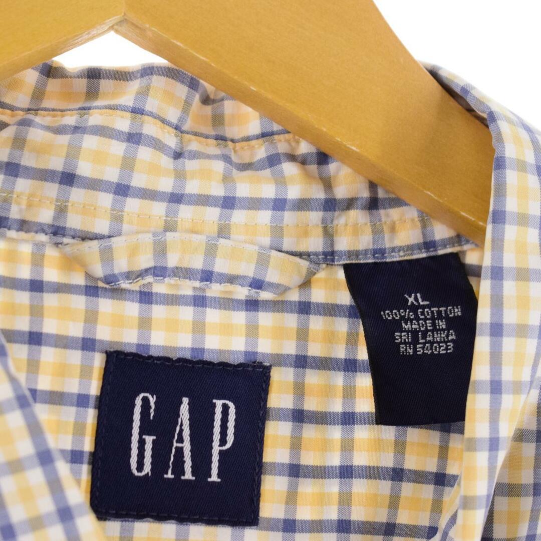 GAP(ギャップ)の古着 ギャップ GAP 半袖 ボタンダウンチェックシャツ メンズXL /eaa269254 メンズのトップス(シャツ)の商品写真