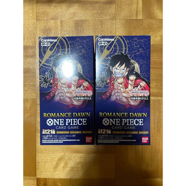 ONE PIECE(ワンピース)のONE PIECE ワンピース ROMANCE DAWN ロマンスドーン 2箱 エンタメ/ホビーのトレーディングカード(Box/デッキ/パック)の商品写真