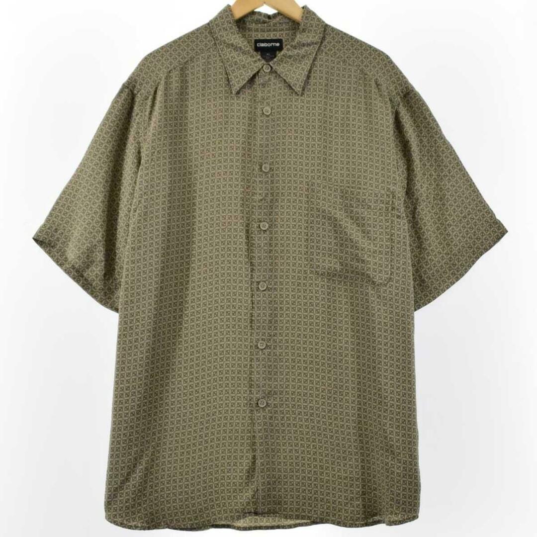 古着 claiborne 総柄 半袖 シルクシャツ メンズXL /eaa255288の通販 by
