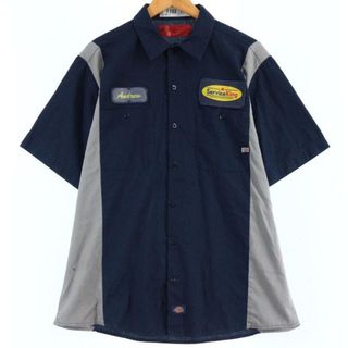 ディッキーズ(Dickies)の古着 ディッキーズ Dickies 半袖 ワークシャツ メンズL /eaa255253(シャツ)