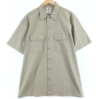 ディッキーズ(Dickies)の古着 ディッキーズ Dickies 半袖 ワークシャツ メンズXXL /eaa255237(シャツ)