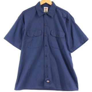 ディッキーズ(Dickies)の古着 ディッキーズ Dickies 半袖 ワークシャツ メンズXL /eaa255235(シャツ)