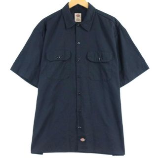 ディッキーズ(Dickies)の古着 ディッキーズ Dickies 半袖 ワークシャツ メンズXXL /eaa255244(シャツ)