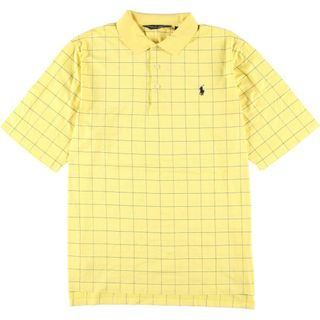 ラルフローレン(Ralph Lauren)の古着 ラルフローレン Ralph Lauren POLO GOLF ポロゴルフ 半袖 チェック ポロシャツ メンズL /eaa269652(ポロシャツ)