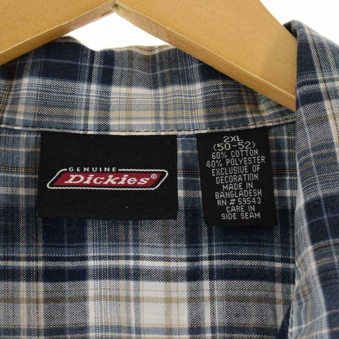 Dickies(ディッキーズ)の古着 ビッグサイズ ディッキーズ Dickies オープンカラー 半袖 コットン チェックシャツ メンズXXXL /eaa262505 メンズのトップス(シャツ)の商品写真