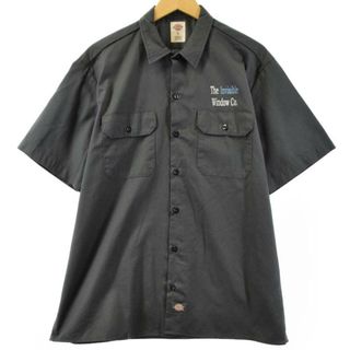 ディッキーズ(Dickies)の古着 ディッキーズ Dickies 半袖 ワークシャツ メンズXL /eaa255308(シャツ)