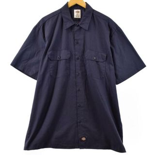 ディッキーズ(Dickies)の古着 ディッキーズ Dickies 半袖 ワークシャツ メンズXXL /eaa255278(シャツ)