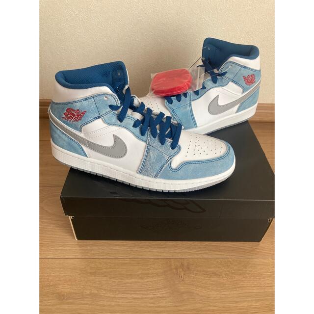 NikeAirJordan1MidWhiteUniversityBlueGrey