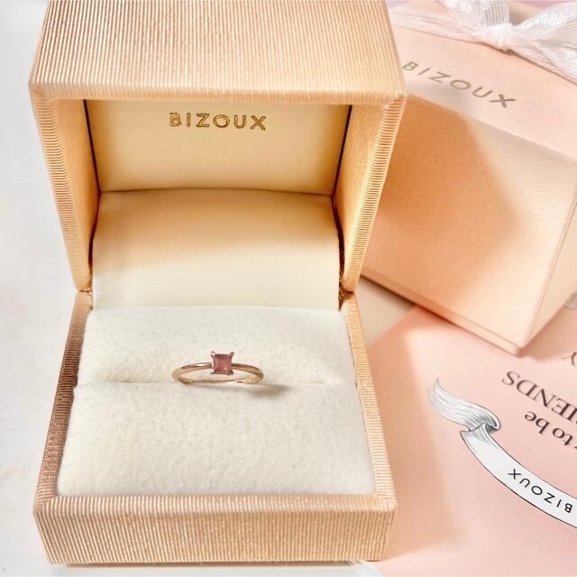 BIZOUX - BizouxロードクロサイトK18 ピンクゴールド指輪の通販 BIZOUX - BizouxロードクロサイトK18 ピンクゴールド指輪の通販
