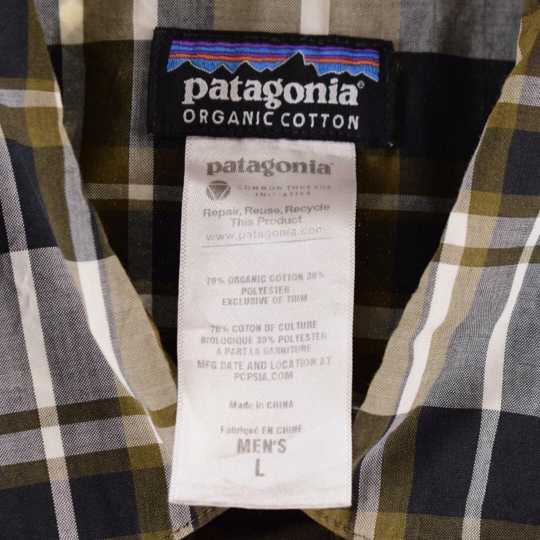 patagonia(パタゴニア)の古着 パタゴニア Patagonia ORGANIC COTTON オーガニックコットン 半袖 チェックシャツ メンズL /eaa268470 メンズのトップス(シャツ)の商品写真