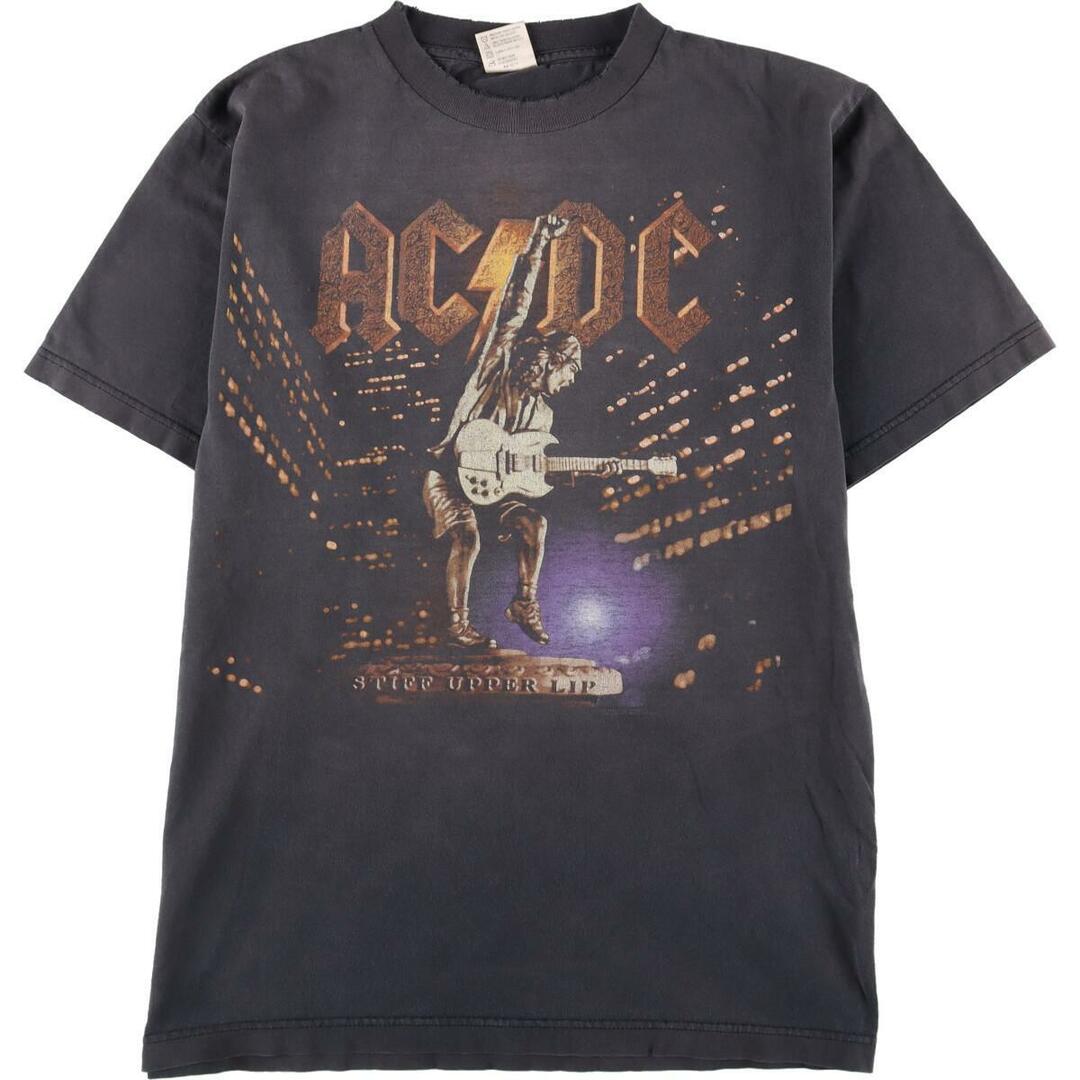 Murina ACDC エーシーディーシー STIFF UPPER LIP スティッフ アッパー リップ 両面プリント バンドTシャツ USA製 メンズM ヴィンテージ /eaa269841