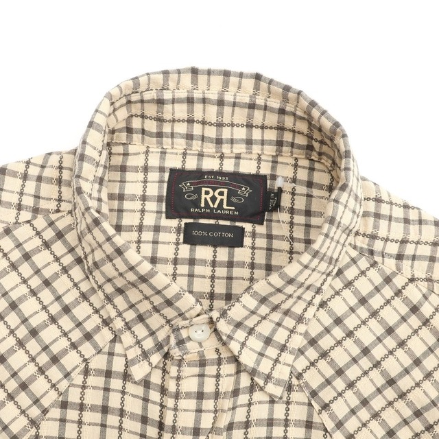 RRL(ダブルアールエル)の【中古】ダブルアールエル RRL コットン チェック ウエスタンシャツ【サイズL】【メンズ】 メンズのトップス(シャツ)の商品写真