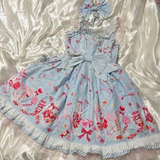 アンジェリックプリティー(Angelic Pretty)のアンジェリックプリティ　Miracle Candy ジャンパースカート (ひざ丈ワンピース)