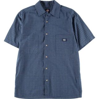 ディッキーズ Dickies チェック柄 半袖 オープンカラー シャツ メンズXXL /eaa349107