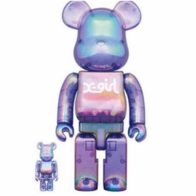 BE@RBRICK X-girl CLEARPURPLE 100%＆400%