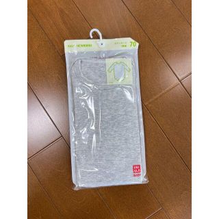 ユニクロ(UNIQLO)のUNIQLO ボディスーツ(長袖) 70 グレー(肌着/下着)