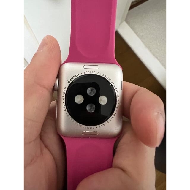 Apple Watch(アップルウォッチ)の【ジャンク品】美品Apple Watchシリーズ3 38㎜　GPSモデル レディースのファッション小物(腕時計)の商品写真