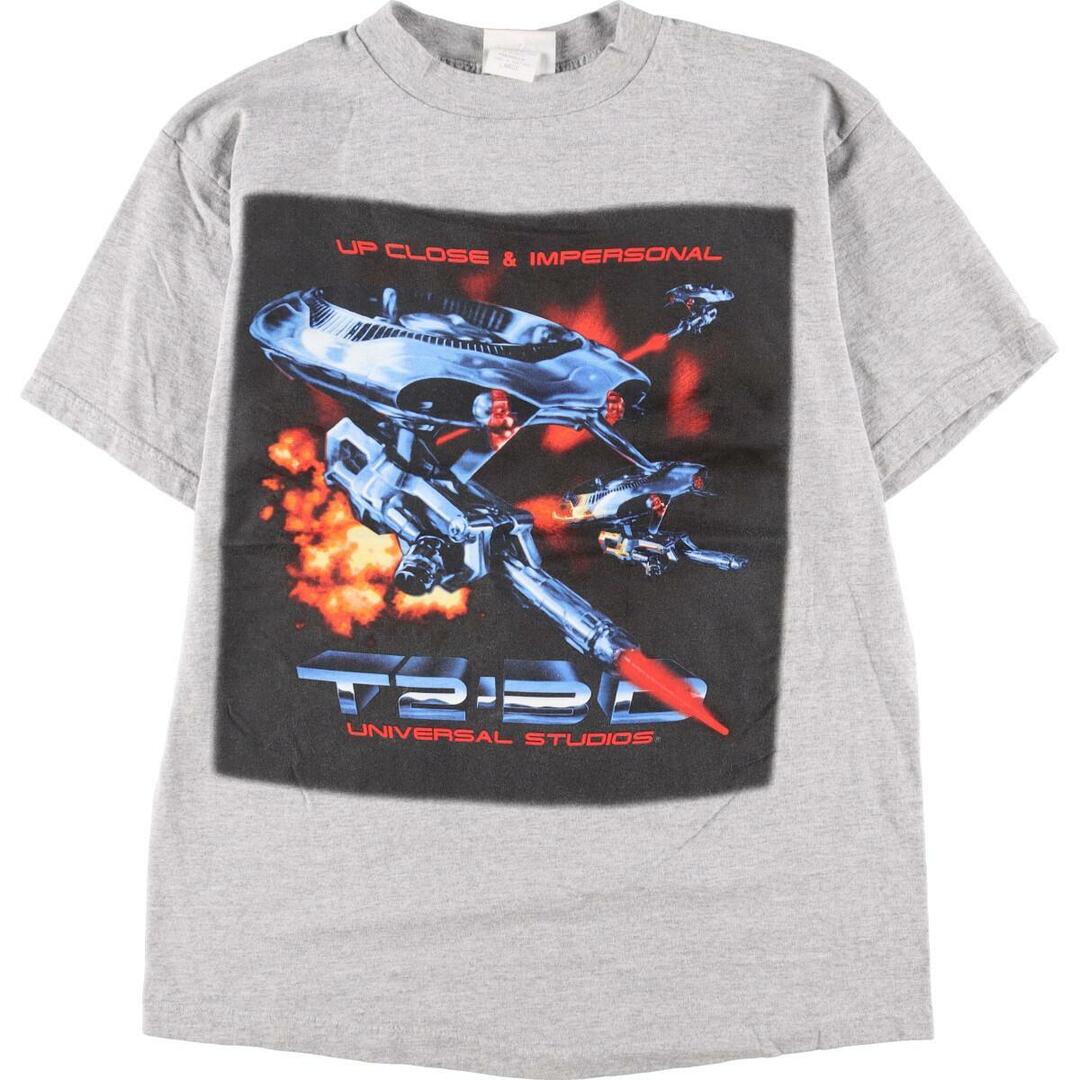 90年代 UNIVERSAL SYUDIOS T2-3D ターミネーター プリントTシャツ メンズL ヴィンテージ /eaa272006