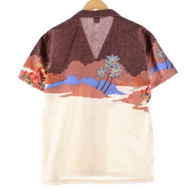 古着 ~80年代 HANG TEN 総柄 ボタンダウン ハワイアンアロハシャツ