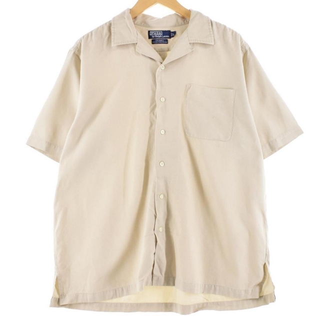 世界的に有名な Lauren Ralph ラルフローレン 古着 - Lauren Ralph POLO /eaa270481 メンズL ボックスシャツ 半袖 オープンカラー CALDWELL Lauren Ralph by シャツ