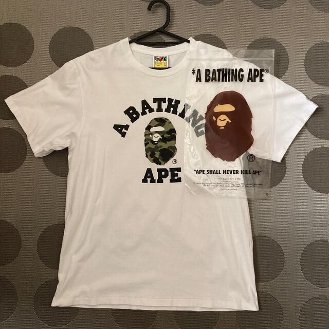 A BATHING APE(アベイシングエイプ)のa bathing ape BAPE カレッジロゴ　Tシャツ　Lサイズ メンズのトップス(Tシャツ/カットソー(半袖/袖なし))の商品写真