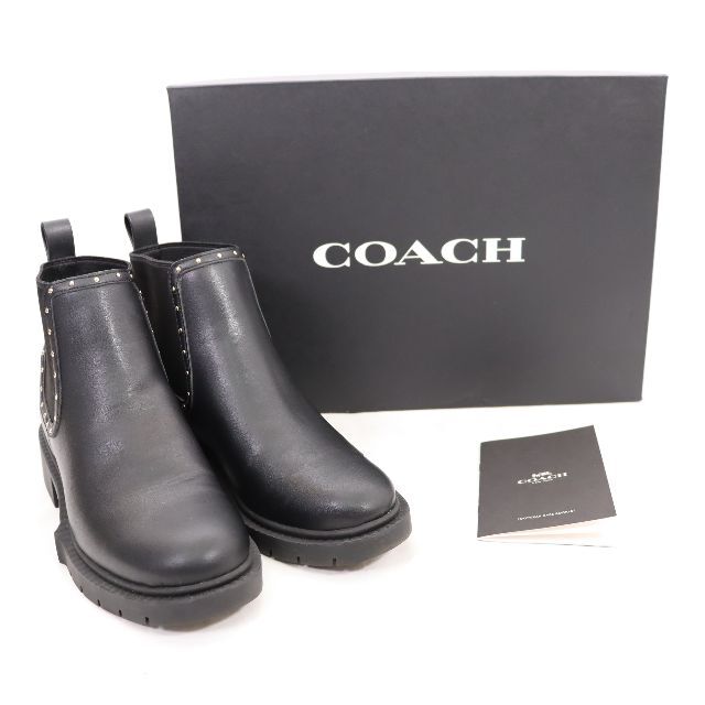 COACH(コーチ)のCOACH　コーチ　ショートブーツ　レディース　黒　23.0cm　USED レディースの靴/シューズ(ブーツ)の商品写真