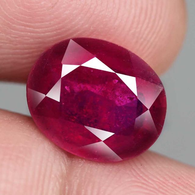 【天然大粒ルビールース 7.50ct:8415】Natural Ruby