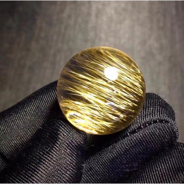 ⭐︎【天然】ゴールド ルチル クオーツ 丸玉 21.5mm-