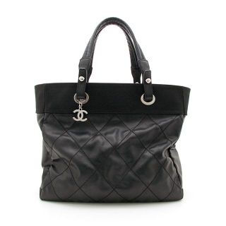 シャネル(CHANEL)の良品 シャネル パリビアリッツ MM トートバッグ ブラック 黒 CHANEL(トートバッグ)