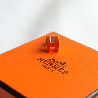 エルメス(Hermes)のエルメス　ポップアップピアス　オレンジ(ピアス)