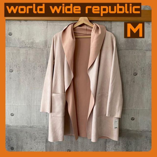 ◆ 【未使用】world wide republic 薄手コート ピンク 2 レディースのジャケット/アウター(ダウンコート)の商品写真