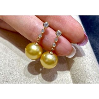 【高級】南洋真珠　ピアス10-11mm　k18(ピアス)