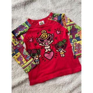 ヒステリックミニ(HYSTERIC MINI)のヒスミニ カットソー 赤(Tシャツ/カットソー)