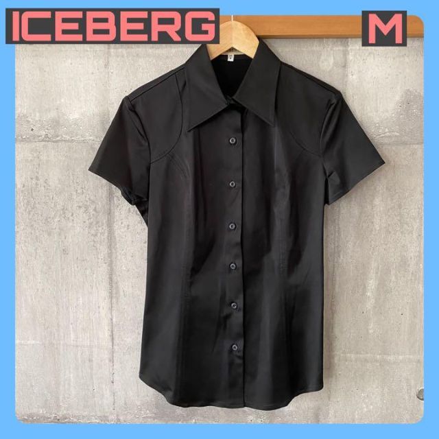 ICEBERG(アイスバーグ)の◆ICEBERG  ブラウス   M  黒 レディースのトップス(シャツ/ブラウス(半袖/袖なし))の商品写真