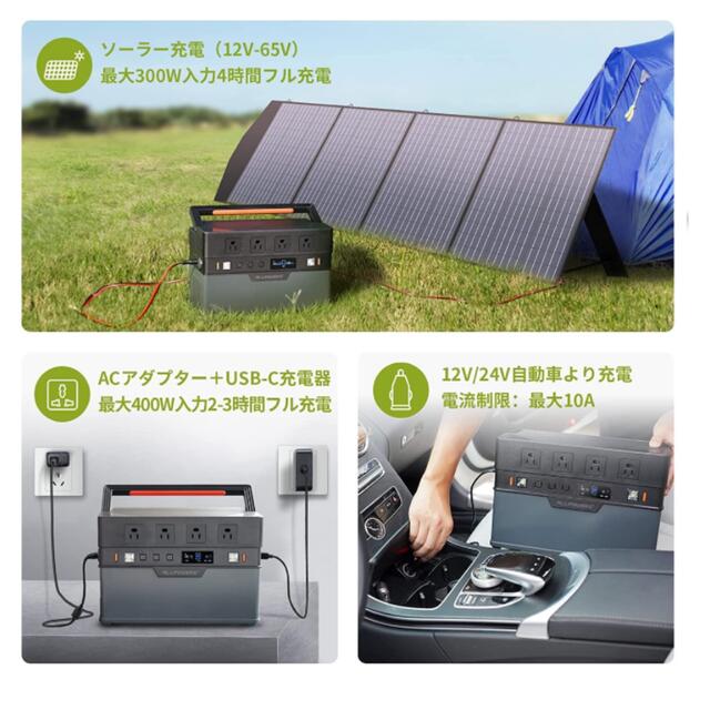 ALLPOWERS S1500 ポータブル電源 295200mAh/1092Wh インテリア/住まい/日用品の日用品/生活雑貨/旅行(防災関連グッズ)の商品写真