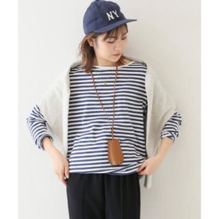 スローブイエナ(SLOBE IENA)の美品　スローブイエナ ルミノア　slobeiena別注ボーダーカットソー　完売品(カットソー(長袖/七分))