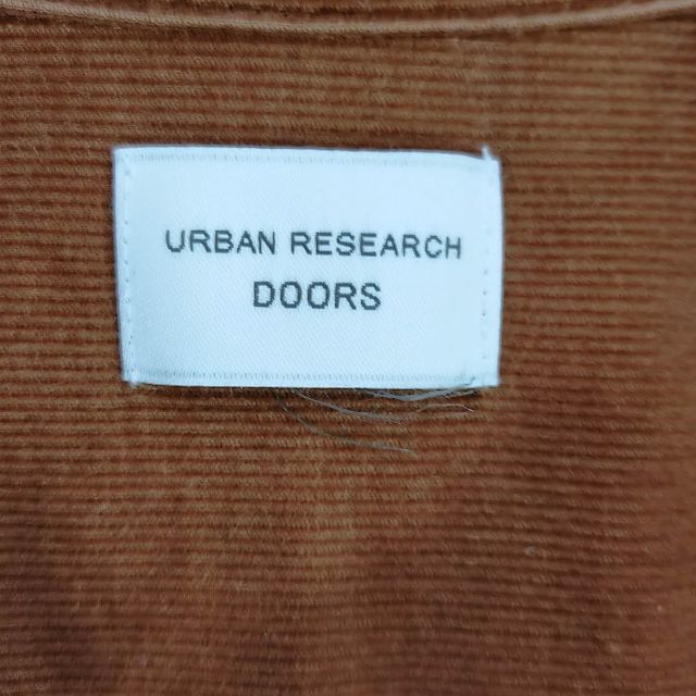 URBAN RESEARCH DOORS(アーバンリサーチドアーズ)のアーバンリサーチドアーズ ワンピース コーデュロイ ブラウン リボン ギャザー レディースのワンピース(ロングワンピース/マキシワンピース)の商品写真