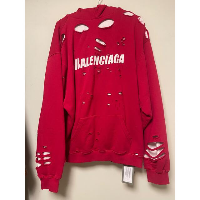 Balenciaga(バレンシアガ)のXSサイズ Balenciaga destroyed hoodie メンズのトップス(パーカー)の商品写真